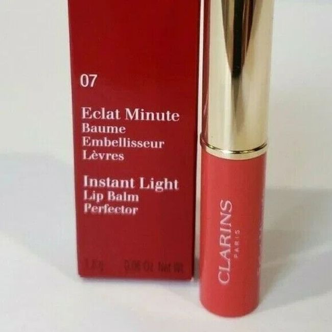 Clarins Eclat Minute Instant Light Lip Balm Perfector 07 HOT PINK, NWOB