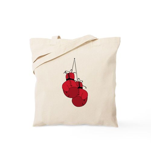 CafePress Boxing Gloves Tote Bag Reusable Natural Beige Canvas Shopping Bag