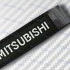 MITSUBISHI Black Keychain Metal key Ring Hook Strap Lanyard Nylon Universal