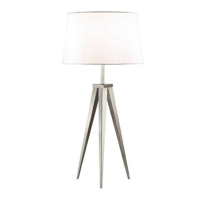Artiva USA A501108 Modern Comtemporary Hollywood Tripod Table Lamp, 30", Brushed Steel