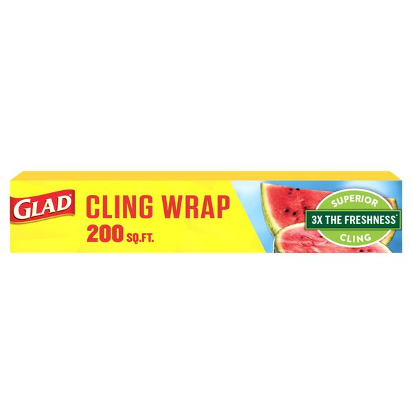 Glad ClingWrap Plastic Wrap - 200 Square Foot Roll (Package May Vary)