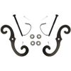 7 Set 7" Shutter Dogs (Set of 2) S-Hooks Holdbacks Window Hardware Black