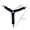 4pcs Triangle elastic bed sheet straps with clips - adjustable mattress gripper
