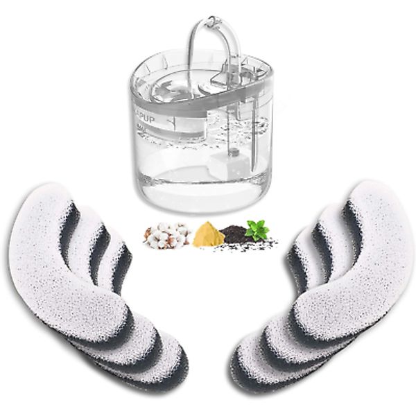 Cat Water Fountain Filter Replacement 6pcs Cat Fountain Filter Arc-shaped Pet