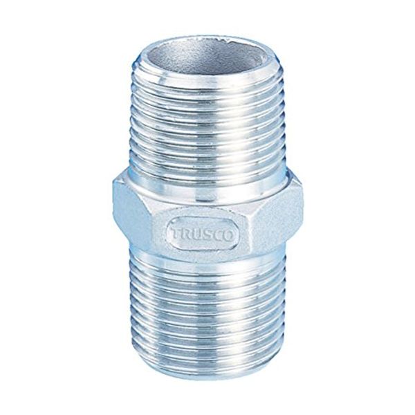 TRUSCO Threaded Pipe Fitting SUS Hex Nipple 15A TSTN15A