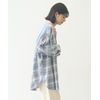 Milkfed Women's Casual Plaid PATCHWORK SHIRT, LtBlue