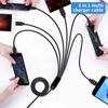 Poyiccot Micro USB Splitter Cable, 6 in 1 Micro USB Cable, Micro USB Charging Cable, USB 2.0 Type A to Micro USB Splitter Cable (Charge 6 Devices Simultaneously) Micro USB Y-Cable (50cm Black)