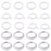 20 Pcs Bright White Adapter Ring Reducer Kit For Lampshade Fittings