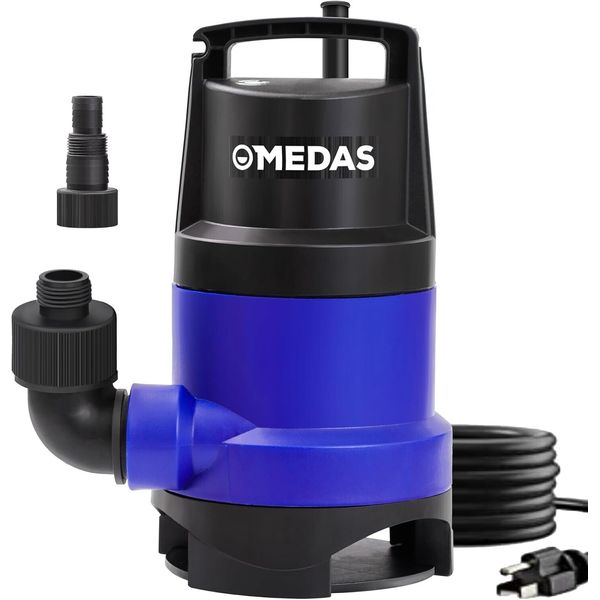 MEDAS 3 in 1 Submersible Pump 1/2HP 400W 2905GPH Sump Pumps w/Float Switch