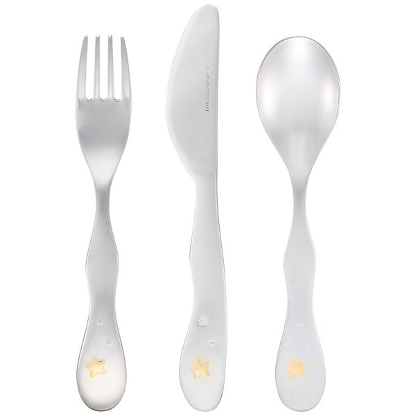 Narumi Crown Kids SK596-10 Shining Star Cutlery Set, Made in Japan