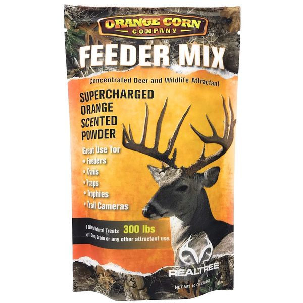 Orange Corn Company / Orange Flavored Feeder Mix / Concentrated Deer and Wildlife Attractant That Drive Whitetail Bucks Crazy Treats 300lbs of Corn