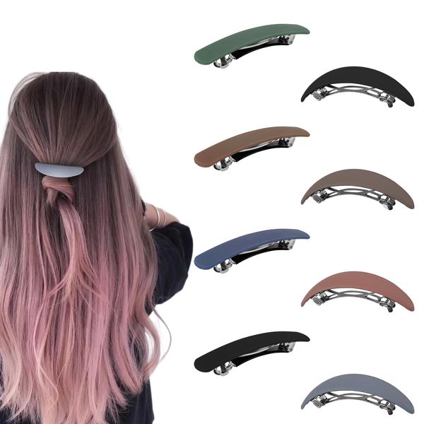 LHOEST 8 Stück Haarspangen Damen Dünnes Haar, Französische Haarspange für Feines Dünnes Dickes haar, 2 Stile Vintage Automatische Hair Clip Set für Frauen Mädchen Haarschmuck