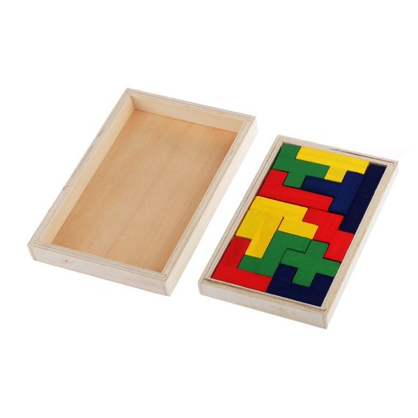 Flormoon Pentomino Puzzle Wooden Brain Teaser Mind Novelty Trick Kids Learning Toys