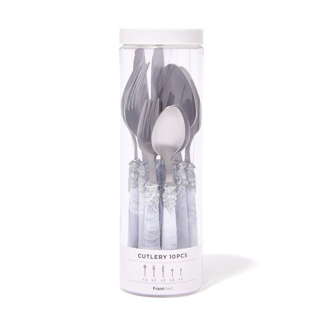 Francfranc 10-Piece Marble Cutlery Set