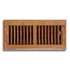 6 in x 12 in Wood Air Floor Diffuser Solid Oak Decorative Vent Cover HVAC, Brown
