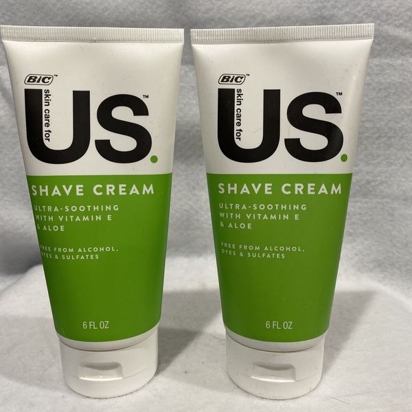 Lot 2 Shave Cream for Men & Women, 6oz, For a Comfortable and Extra Close Shave