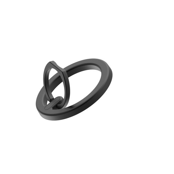 Magnetic Phone Ring Holder for iPhone 15/14/13/12 Series Compatible with Magsafe Charging, Adjustable Removable Stand Finger Ring Grip for Android with Metal Plate (Black)