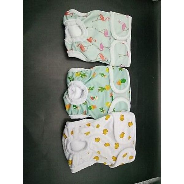 Pet Magasin Reusable Washable Dog Diapers, XS, 3-Pack