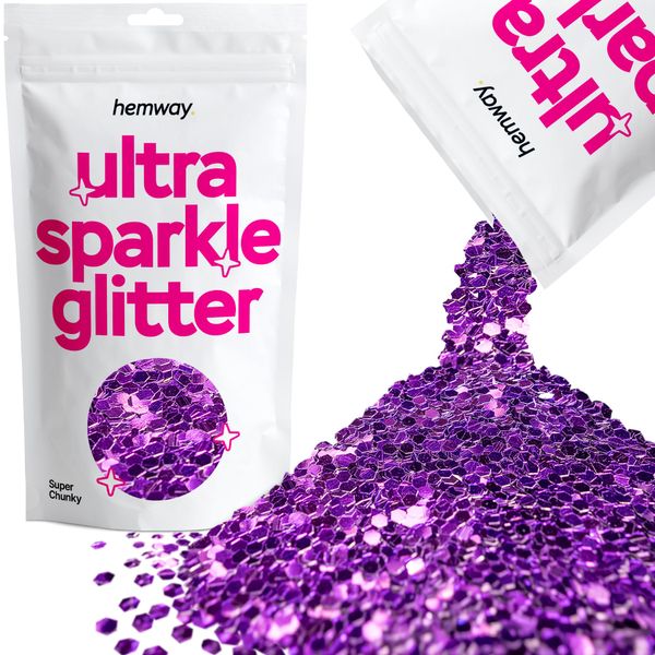 Glitter viola ultra scintillante paillettes unghie viso festival Natale Halloween trucco super spesso 100 g / 3,5 oz