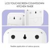 Jayron JR-WG014 LCD touch screen backlight count up/count down timer，for kitchen cooking wedding office baby sleep