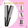 Allegro Combs 9000 Clipper Cutting Combs Blending Combs Fading Combs 6 Pk. (Black)