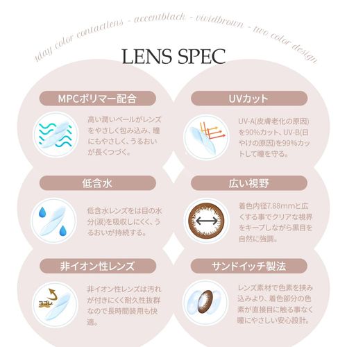 エンジェルアイズ ワンデー UV モイスト 【カラー】ヴィヴィッドブラウン 【PWR】-2.00 10枚入 1箱
