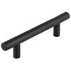 Design House Steel Solid Cabinet Pull 3-3/4-in (96 mm) in Matte Black 5-Pack