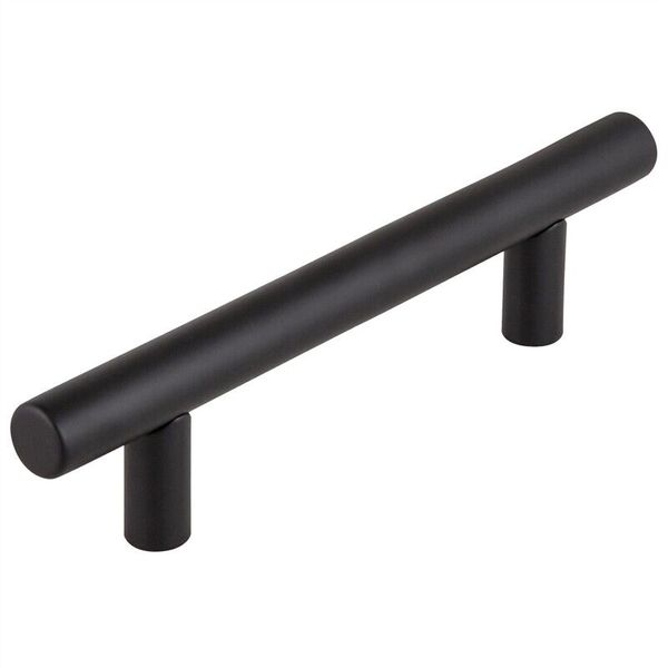 Design House Steel Solid Cabinet Pull 3-3/4-in (96 mm) in Matte Black 5-Pack