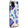 iPhone 11 Pro Max 1980'S GEOMETRIC SQUARE TRIANGLE PATTERN BLUE AND WHITE Case