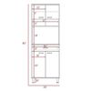 TUHOME Della 60 Kitchen Pantry Engineered Wood Pantries in  Black