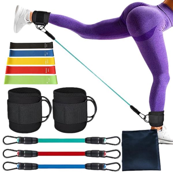 Ankle Resistance Bands With Cuffs,Ankle Bands For Working Out,Ankle Straps With Resistance Bands For Women And Men Fitness Training,Ankle Resistance Band For Leg,Exercise Bands For Butt Lift Women