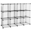 12-Cube Wire Closet Cabinet Storage Shelf Cube Storage Organizer Bookcase DIY  