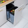 Double Pull Out Trash Can 37 QT x 2 Kitchen Under Cabinet Waste Container