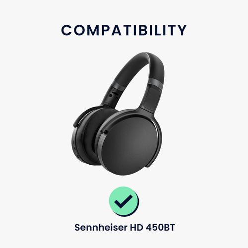 kwmobile 2 x ear pads compatible with Sennheiser HD450BT / HD350BT padding - headphone pads made of faux leather for over-ear headphones