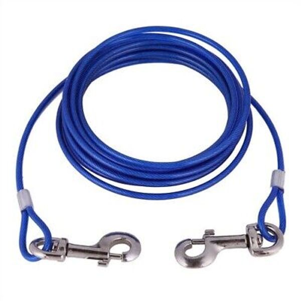 2 Dog Leashes, Rope Heavy Duty Chew-Proof Steel Wire Pet Safety Blue 5 mm * 5 m