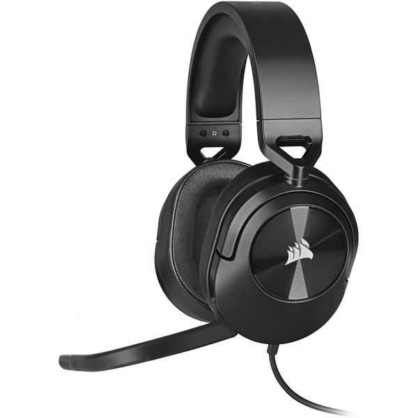 CORSAIR HS55 SURROUND Lightweight Multiplatform Wired Gaming Headset – Dolby 7.1 Surround Sound – iCUE Compatible – PC, Mac, PS5, PS4, Xbox, Nintendo Switch, Mobile – Carbon