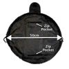 Ané Lazy Drawstring Make up Bag, Black Travel Cosmetic Organiser Pouch for Women