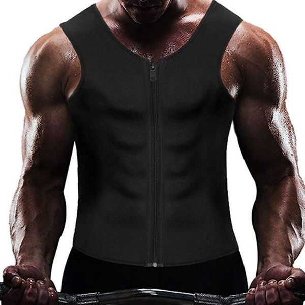 Wiitek Men Waist Trainer Corsets with Steel Bone Sweat Belt Sauna Suit for Fitness