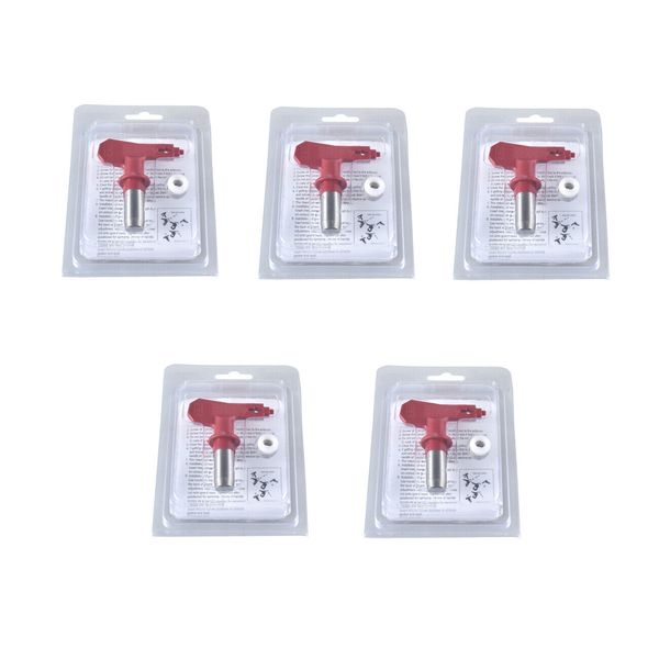 5PK 621 Airless Spray Gun Tips Red Paint Sprayer Fit For Titan Wagner US