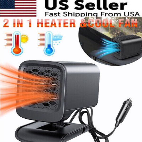 2in1 Foldable Electric Space Heater Hot Air Fan for In/outdoor Car Camping Tent