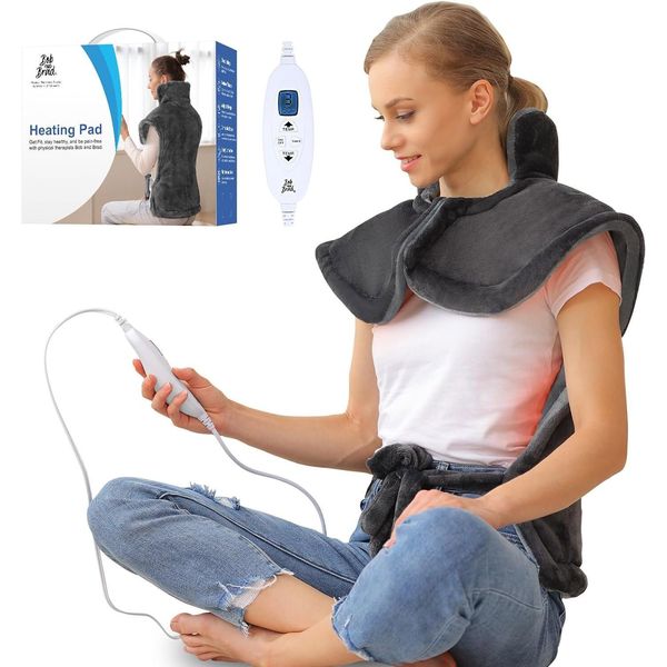 Bob and Brad Weighted Electric Heating Pad for Back Pain Relief Machine Washable