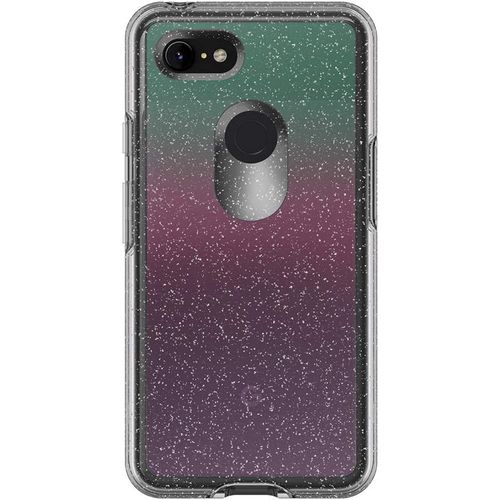 OtterBox Symmetry Clear Series Case for Google Pixel 3 XL - Retail Packaging - Gradient Energy (Silver Flake/Clear/Gradient Energy)