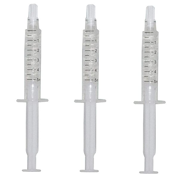 Bright White Smiles 44% Carbamide Peroxide Tooth Whitener Formula Teeth Whitening Gel Syringe Refill Pack,(3) 5ml Syringes,White