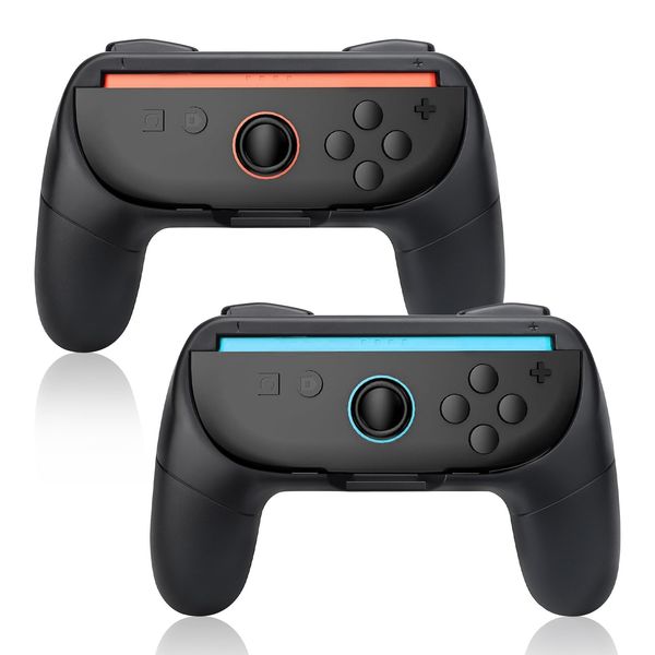 2 Pack Hand Grips for Nintendo Switch 2 Joy-Con Ergonomic Controller Handle ABS