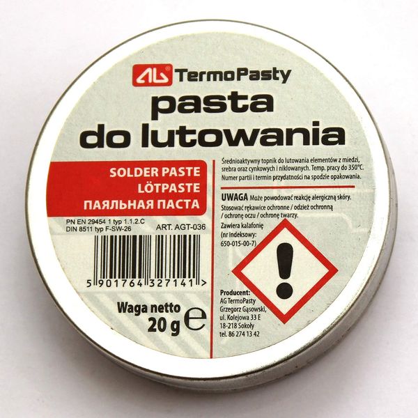 TermoPasty TOP Flux Soldering Paste in The 20 g tin for Electronics SMD Plumbing DIY etc.UK, Natural