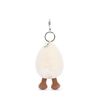 Jellycat Amuseable Boiled Egg Keychain (White, Unisex)