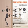 VEVOR Front Door Handle and Deadbolt Set Antique Copper Front Door Lock Set Knob