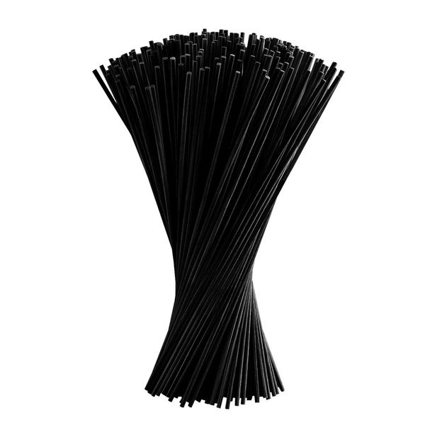 FEPITO Reed Diffuser Sticks Oil Aroma Diffuser Sticks Wood Rattan Sticks (Black, 60pcs)