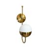 Mid Century Modern Brass Sconce Wall Light Globe