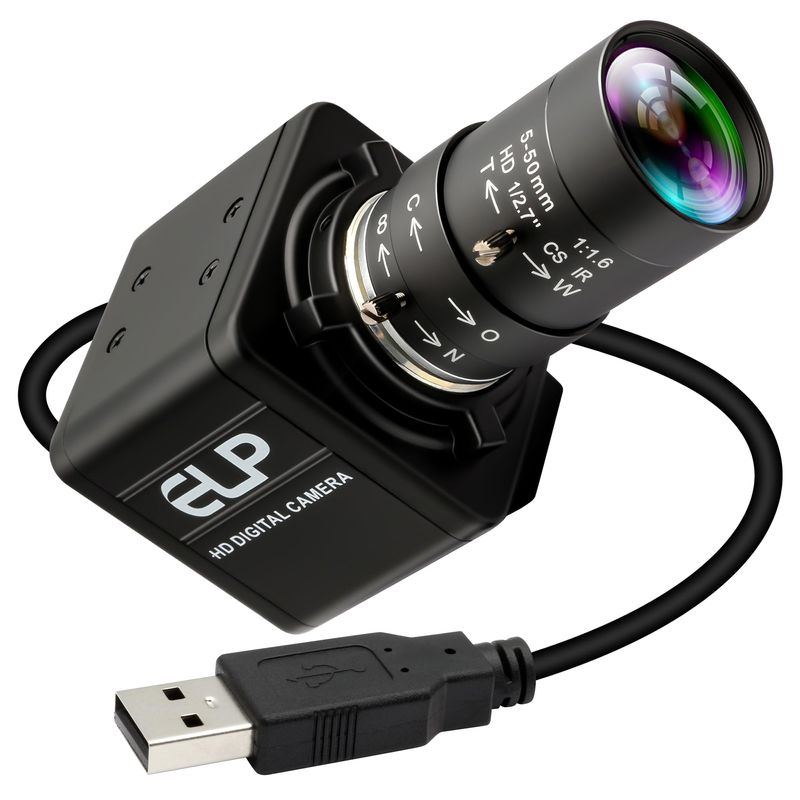 ELP 5 Megapixel Zoom Web Camera with 5-50mm Manual Varifocal Lens,1944P ...